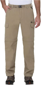 The B.C. Clothing Co. Men's Belted Stretch Convertible Cargo Pant, Pants Convert to Shorts