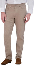 KIRKLAND Signature Men's Stretch Comfort Tapered Fit Brushed 5 Pocket Pant