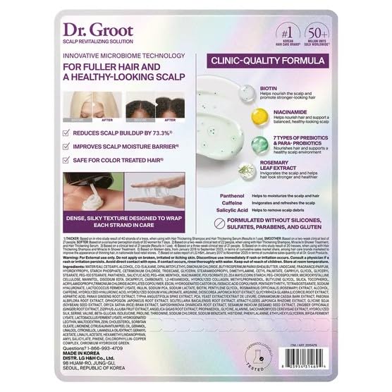 Dr. Groot Hair Thickening Conditioner | Reduces Hair Loss, Improves Scalp Hydration, Improves Hair Smoothness | Biotin, Rosemary Extract & Prebiotics | 2-pack, total 18.8 fl oz