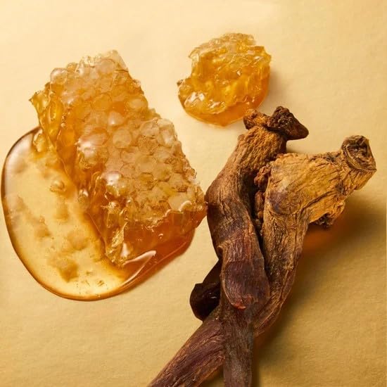 Close-up of honeycomb and honey on a beige background