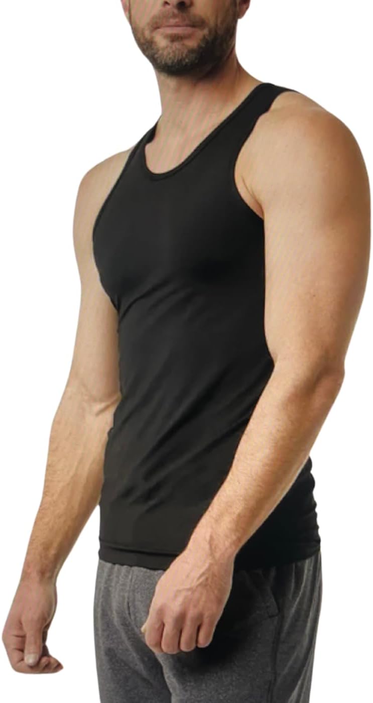 32 Degree Comfort Mesh Tank Top, 3 Pack, Large Black