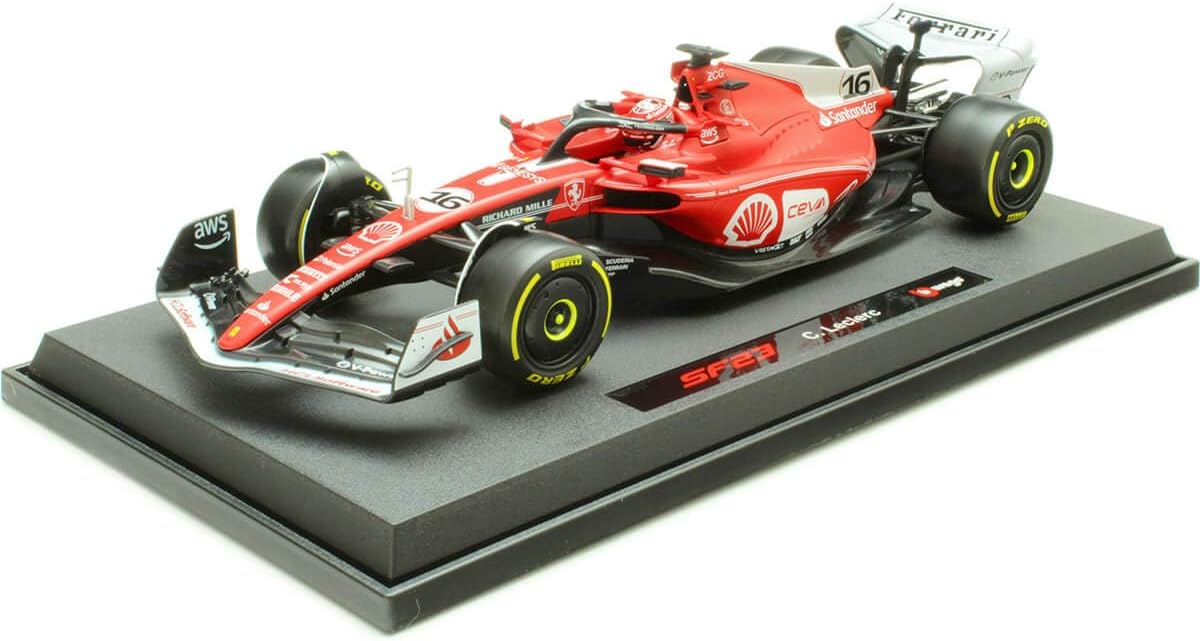 Ferrari SF-23 Charles Leclerc #16 GP LAS VEGAS Formula 1 F1 - 1/18 Scale 30 cm Model Car DieCast BBurago 18-16812L