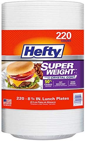 Hefty Super Weight 8 7/8 in Foam Plate, 220-count
