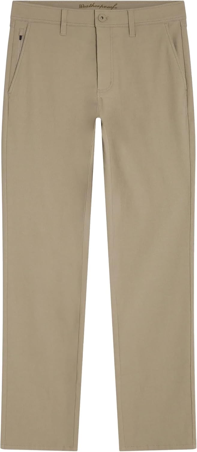 Weatherproof Vintage Men's Water Resistant Active Stretch Straight Fit Tech Pant (US, Waist Inseam, 32, 29, Regular, Regular, Tan)