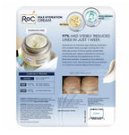 ROC Max Hydration Cream packaging with text and images of the cream.