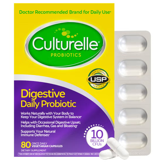 Culturelle Digestive Health Probiotic, 80 Capsules