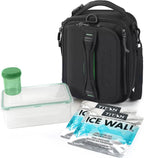 Generic Titan Deep Freeze Fridge Cold Expandable Lunch Pack - Smoke Gray/Green | Includes 2X 250g High Performance Ice Walls | Insulated Horizontal Design