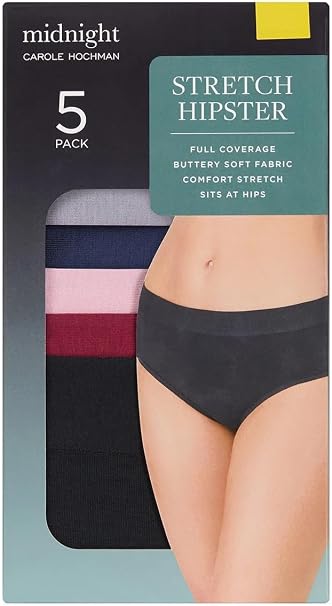 Carole Hochman Womens 5-Pack Midnight Stretch Hipster