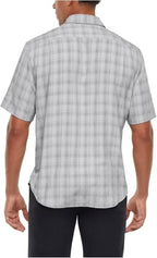 Orvis Men's UPF 30+ Quick Dry Moisture Wicking Button Up Short Sleeve Woven Tech Shirt with Pockets