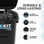 RinseKit PRO Portable Shower 3.5 Gal., High Pressure, Battery Powered, 6 Month Battery Life, Heating Options Available, Perfect for Camping, Beach, Van Life and More