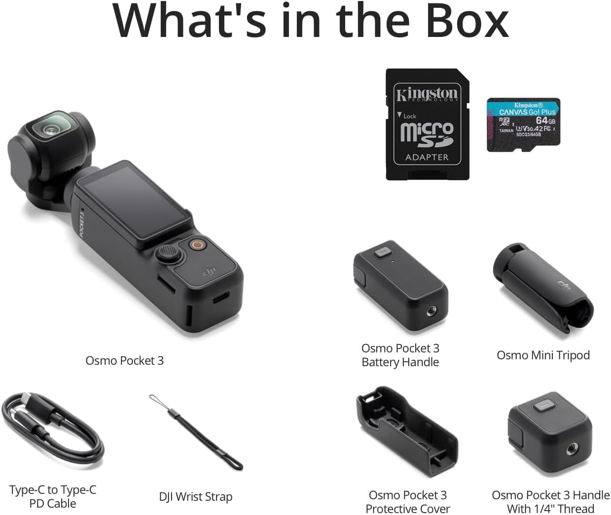DJI Osmo Pocket 3 Capture More Combo, Vlogging Camera with 1'' CMOS & 4K/120fps Video, 3-Axis Stabilization, Fast Focusing, Face/Object Tracking, 2" Rotatable Touchscreen