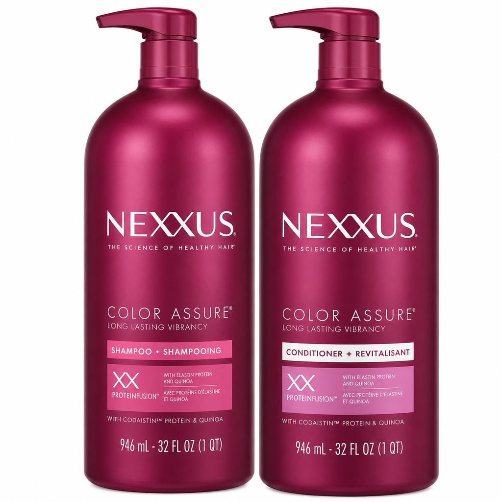 Nexxus Color Assure Shampoo and Conditioner for Color Treated Hair Color Assure Enhance Color Long Lasting Vibrancy 32 oz, 2 Count