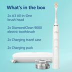 Philips Sonicare DiamondClean Connected Rechargeable Battery Powered Toothbrush 2-Pack Pink/White