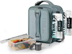 Titan by Arctic Zone Fridge Cold Expandable Lunch Box (Green/Grey)