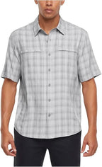 Orvis Men's UPF 30+ Quick Dry Moisture Wicking Button Up Short Sleeve Woven Tech Shirt with Pockets
