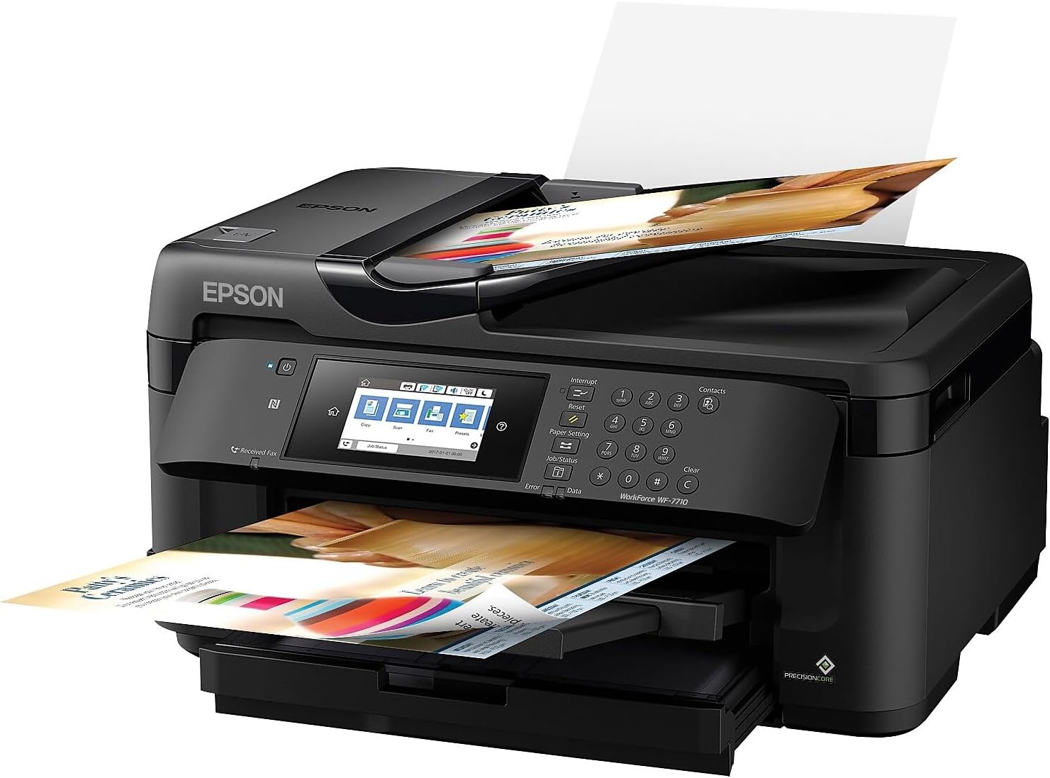 Epson Workforce WF-7710 Wireless Wide-Format Color Inkjet Printer with Copy, Scan, Fax, Wi-Fi Direct and Ethernet, Amazon Dash Replenishment Ready