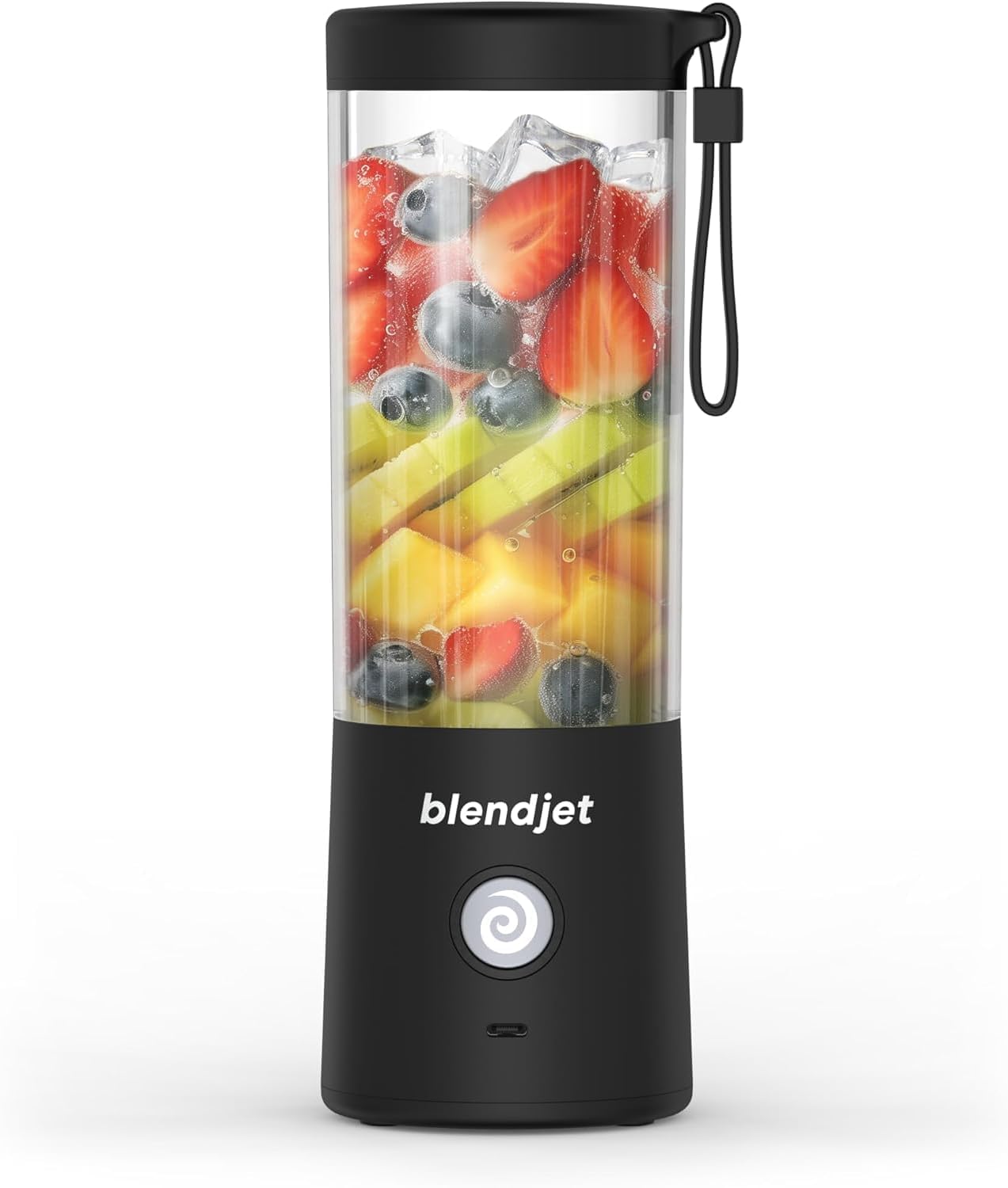 BlendJet 2 Portable Blender for Smoothies & Shakes, New 2024 edition 2 USB-C Rechargeable & Self Cleaning - 2-pack, (1) Mint, 16 oz. (1) Black, 16 oz