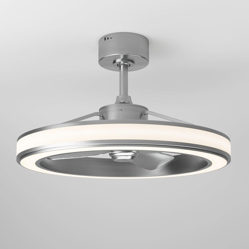 Artika Edwin 25"" LED Chandelier Ceiling Fan, Silver