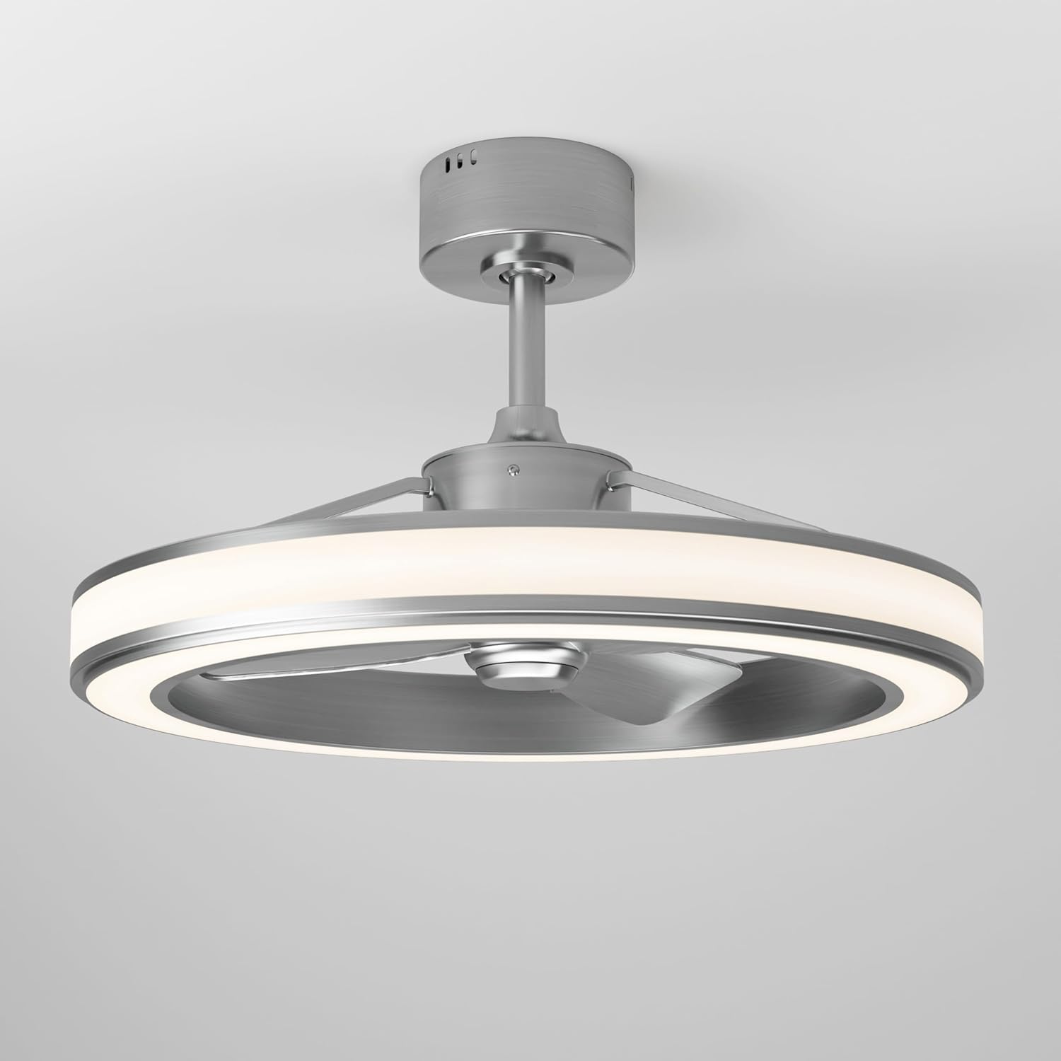 Artika Edwin 25"" LED Chandelier Ceiling Fan, Silver