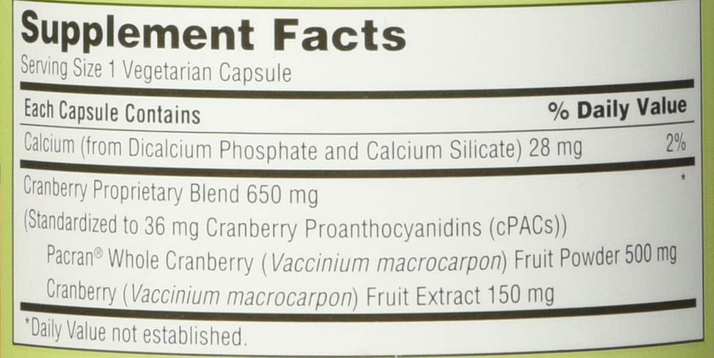 trunature Cranberry 650 mg, 140 Vegetarian Capsules