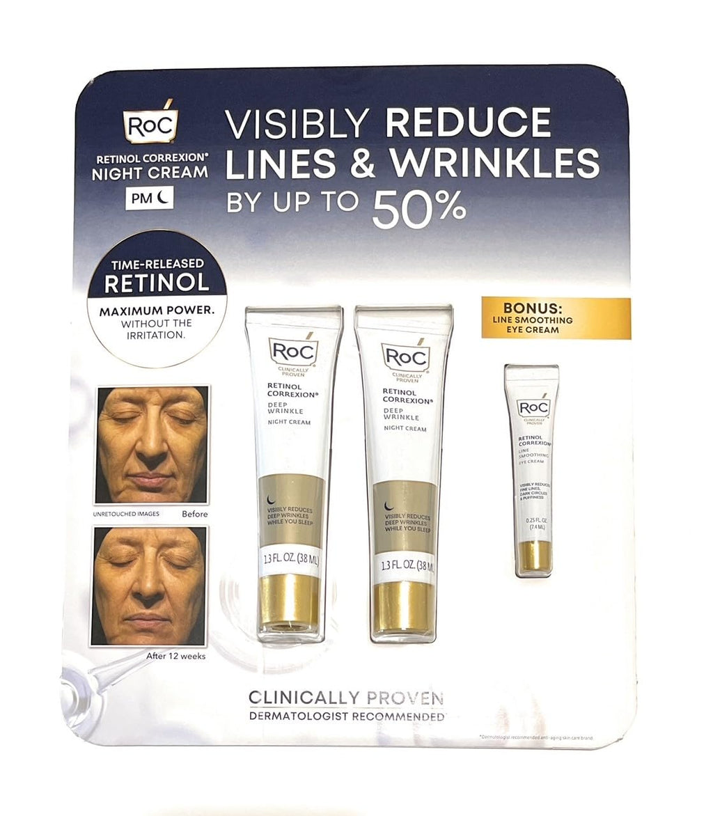 RoC Retinol Correxion Night Cream, 1.43 Fl Oz (Pack of 2)