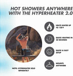 RinseKit PRO Portable Shower 3.5 Gal., High Pressure, Battery Powered, 6 Month Battery Life, Heating Options Available, Perfect for Camping, Beach, Van Life and More