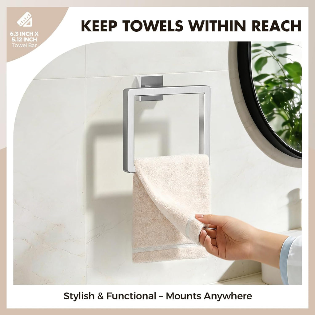 Landia Home 6-piece Bath Hardware Collection | Brushed Nickel Finish