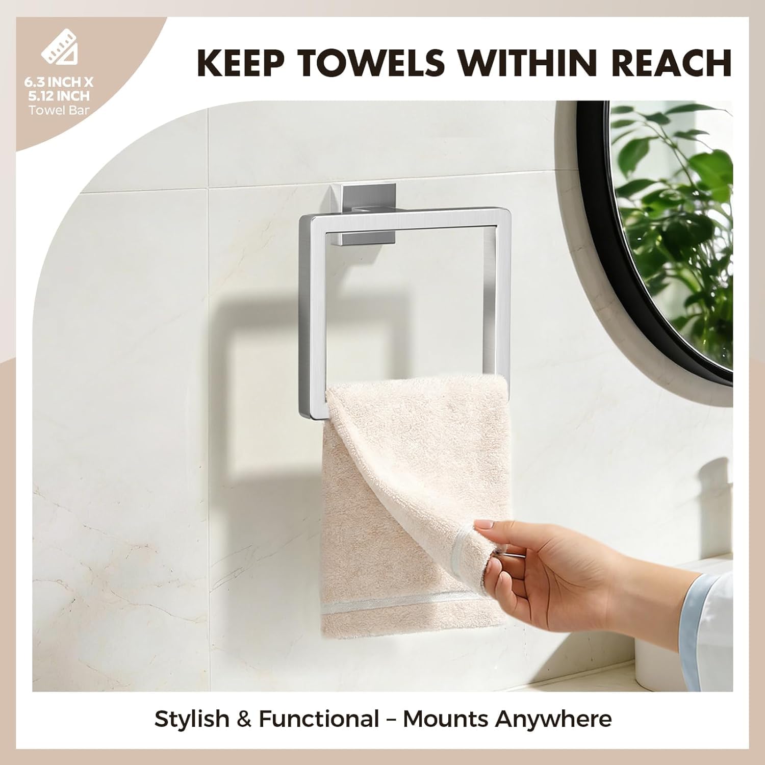 Landia Home 6-piece Bath Hardware Collection | Brushed Nickel Finish