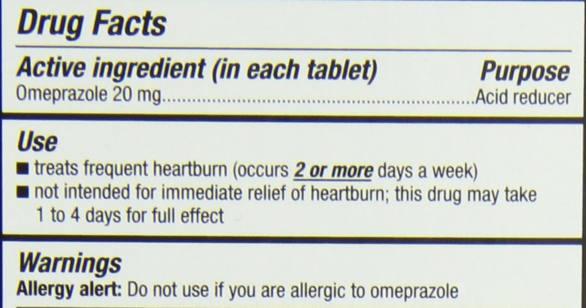 Kirkland Signature Omeprazole Delayed Release, Acid Reducer Tablets 20 mg, 42 Count