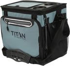 Titan Arctic Zone - Insulated Leak-Proof Collapsible Cooler Bag, Holds 40 Cans, Teal, Blue