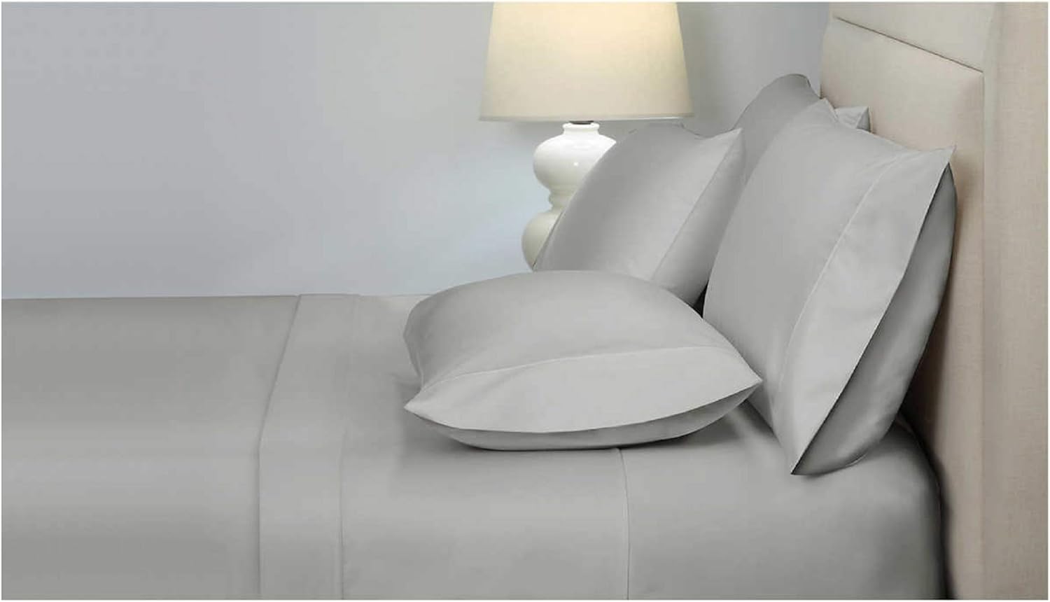 Kirkland Signature 680 Thread Count Sheet Set (Queen, Gray)