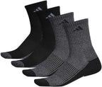 Adidas Men's High Quarter Sock, 4-pack, Size 6-12 (Navy, White, Black, Gray)