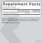 Sports Research Double Strength L-Theanine Supplement - Suntheanine Softgels for Focus, Relaxation & Alertness - Non-Drowsy Support Made with Coconut Oil, Non-GMO & Gluten Free - 200mg, 120 Count