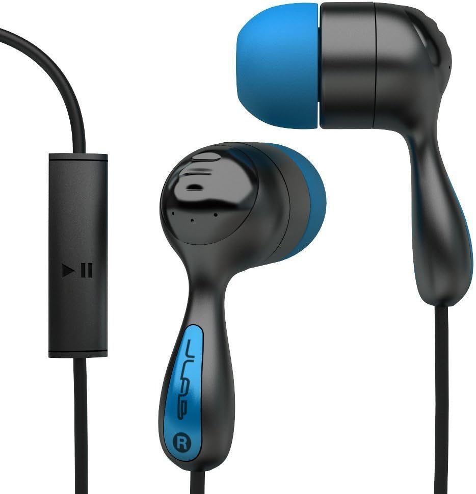 JLAB Audio JBuds Hi-Fi Noise-Reducing Ear Buds with Universal Microphone, Guaranteed for Life - Blue