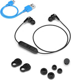 JLab JBuds Pro Bluetooth Wireless Signature Earbuds, Titanium 10mm Drivers, 10-Hour Battery Life, Music Controls, Noise Isolation, Bluetooth 4.1 Extra Gel Tips and Cush Fins, Graphite/Blue