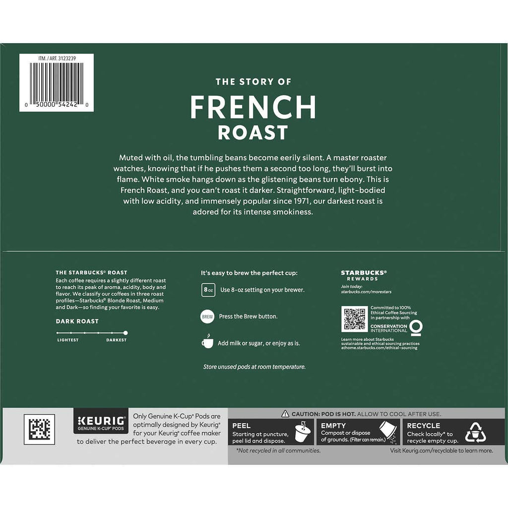 Starbucks Premium Dark French Roast K-Cup, 72-count