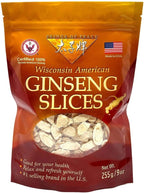 Prince Of Peace Pure Ginseng Slices 100% Wisconsin American, 9 Ounce, 255g