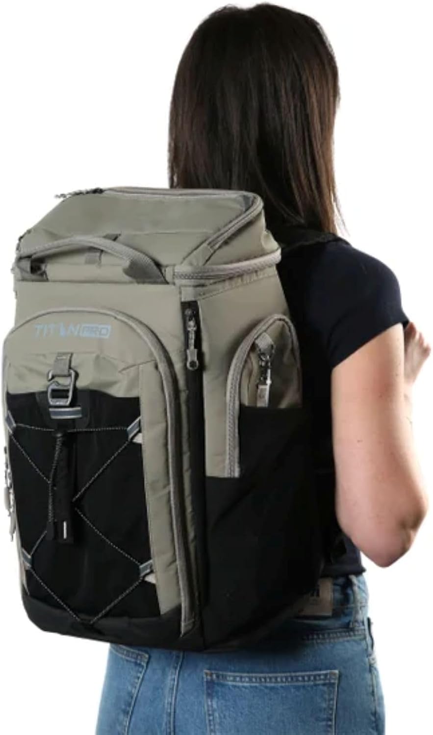 Titan PRO By ARCTIC ZONE Insulated Backpack Cooler with Ice Walls (Taupe-Beige)