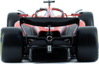 Red Formula 1 car with a clear background