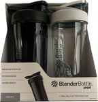 BlenderBottle Sport Shaker Bottle with Wire Whisk, 28-Ounce, Navy – Protein Shakes & Hydration for Athletes & Fitness Enthusiasts, Easy Mixing, Lockable Lid | 2-pack (Black, White)