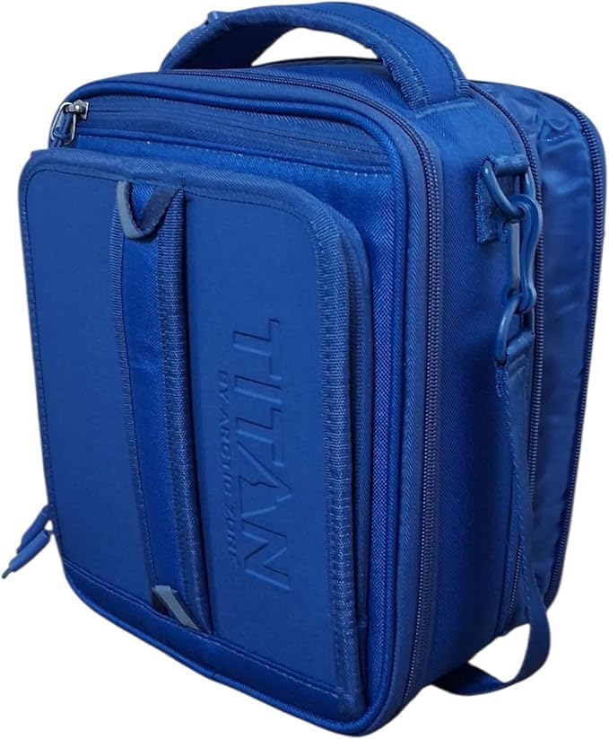 Titan Deep Freeze Fridge Cold Expandable Lunch Pack | Includes 2X 250g High Performance Ice Walls | Insulated Horizontal Design (Navy Blue)