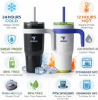 REDUCE 24 oz. Cold1 Tumbler, 2-Pack (Black & whitish)