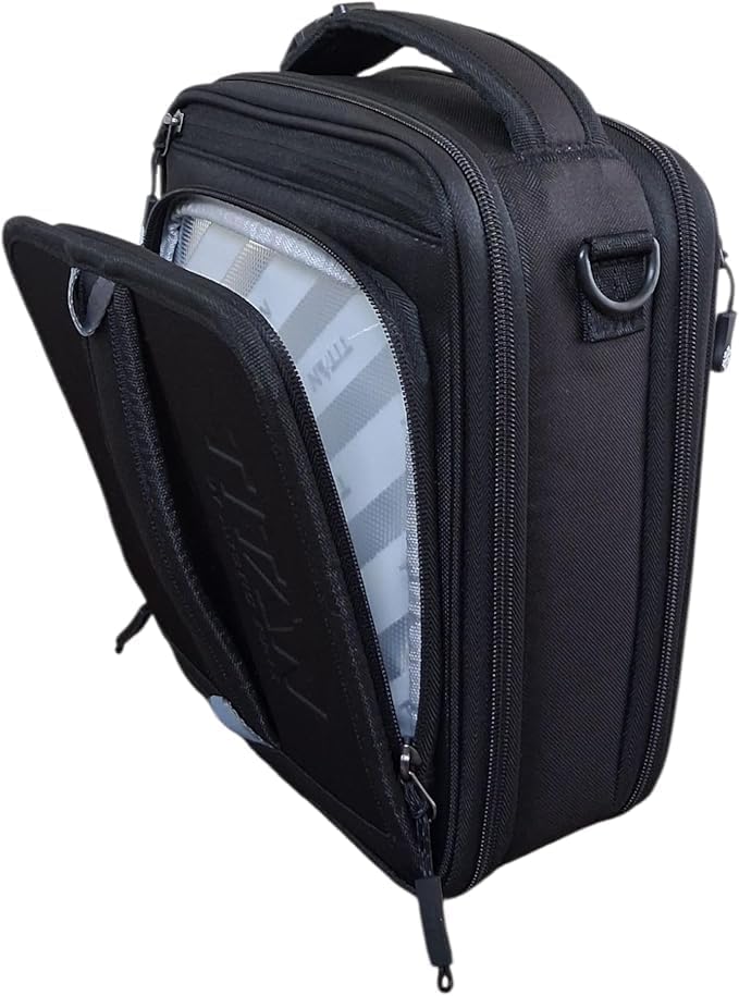 Titan Deep Freeze Fridge Cold Expandable Lunch Pack | Includes 2X 250g High Performance Ice Walls | Insulated Horizontal Design (Black)