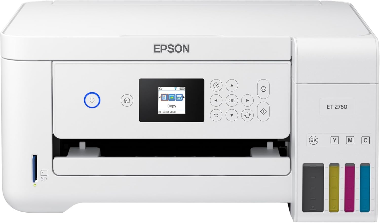 Epson EcoTank ET-2750 Wireless Color All-in-One Cartridge-Free Supertank Printer with Scanner, Copier and Ethernet, Regular
