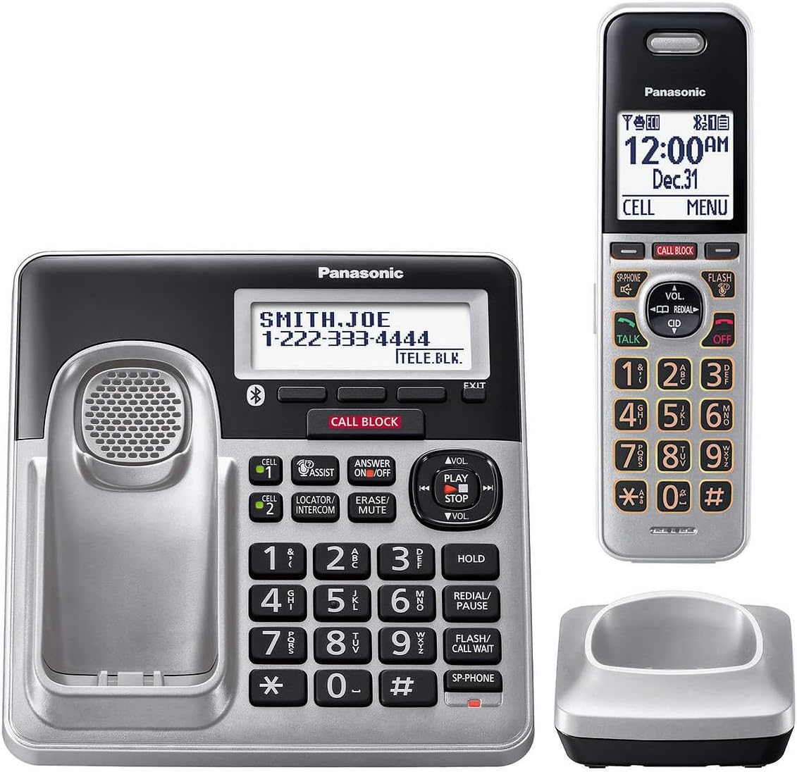 Panasonic KX-TG994 DECT 6.0 Bluetooth 4-Handset Phone Bundle