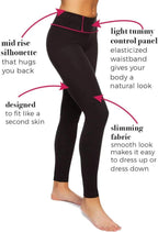Felina Sueded Athleisure Performance Legging (2-Pack) Womens Leggings w/Slimming Waist Band Style: C3690RT (X-Large, Black)