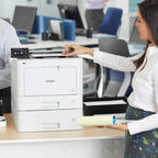 Brother Business Color Laser Printer, HLL8360CDWT, Wireless Networking, Automatic Duplex Printing with Lower Paper Tray,Works with Alexa, White