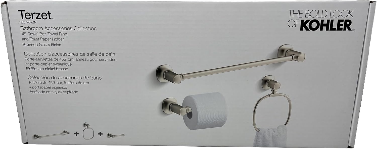 Kohler Terzet Three Piece Bathroom Accessory Set