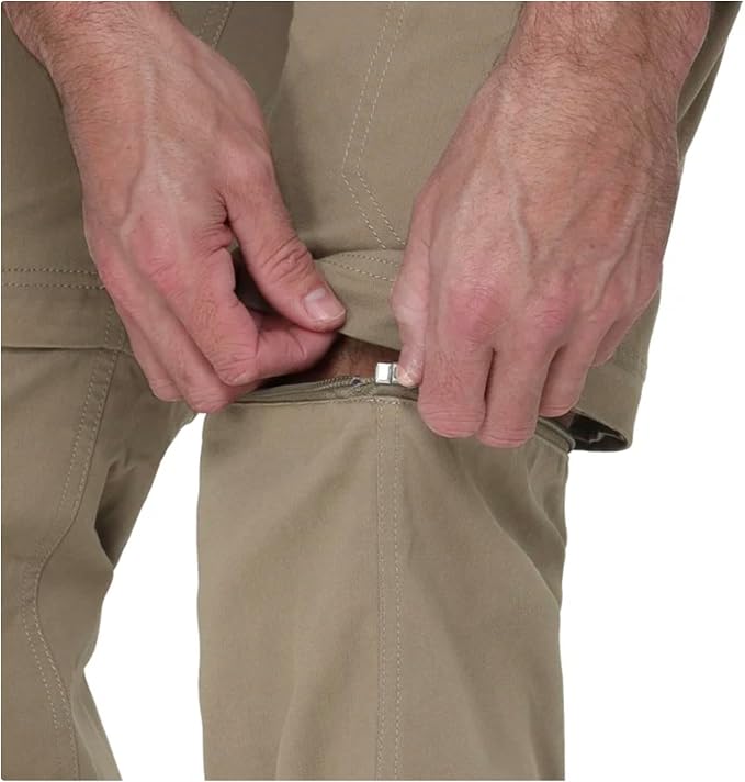 The B.C. Clothing Co. Men's Belted Stretch Convertible Cargo Pant, Pants Convert to Shorts