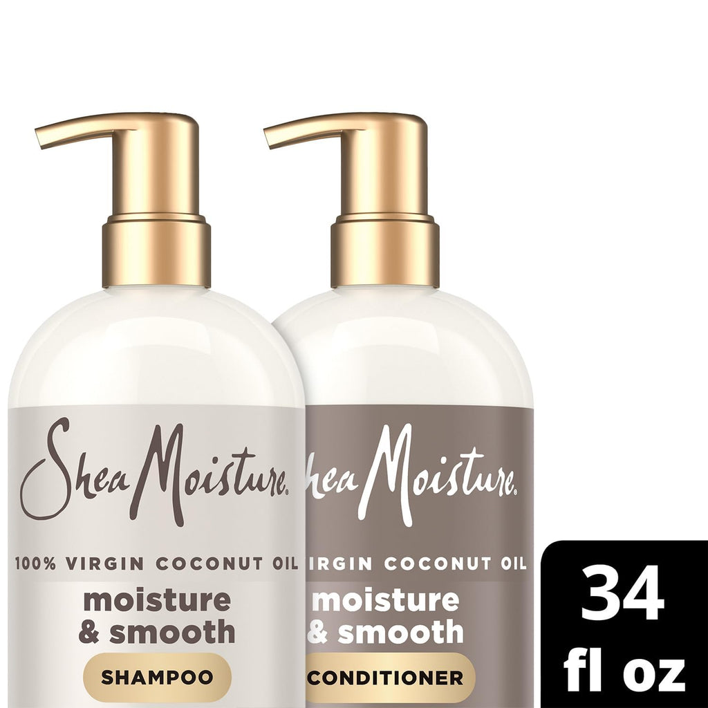SheaMoisture Shampoo & Conditioner Set, Moisture & Smooth, 34 Oz Ea
